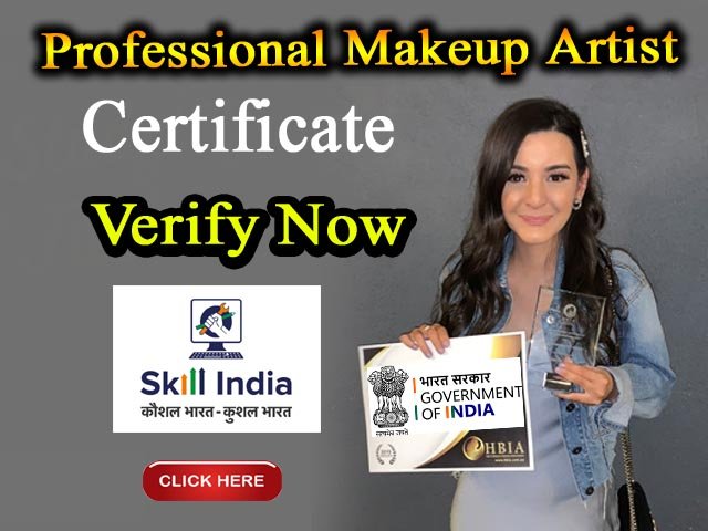 professional makeup Artist certificate